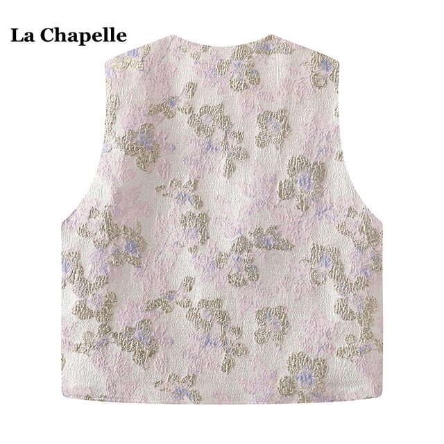 La Chapelle/La Chapelle New Chinese Style Embroidered Vest Women's Spring New Temperament Cardigan Top
