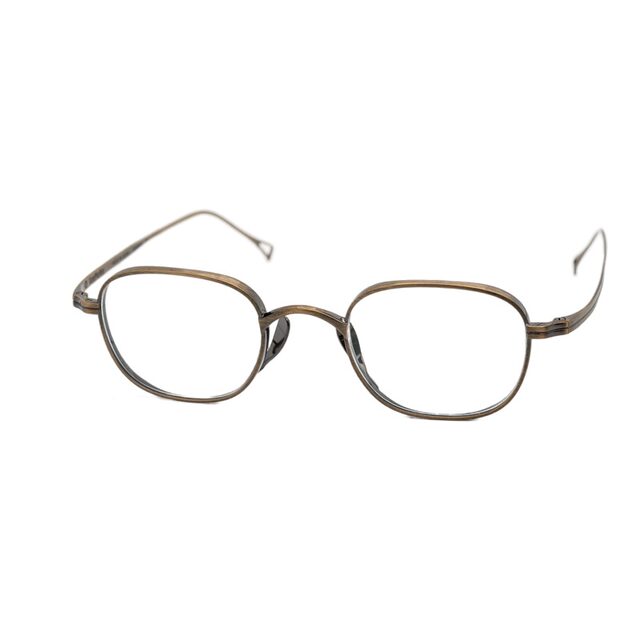 Stubborn glasses Japanese handmade KAME MANNEN thousand-year-old turtle KMN114 retro metal square frame height
