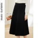 Yishabu Feilinxi Retro Knitted Skirt Women's New Autumn and Winter Black Waist Ribbed Pleated Skirt