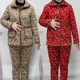 Mom's autumn and winter three-layer cotton plus velvet cotton coat set new winter middle-aged women's cotton jacket and cotton pants two-piece set
