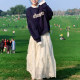 French A-line gauze skirt embroidered skirt for women 2025 spring new high-waist mid-length sweet lace cake skirt