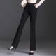 New spring and autumn style slim high waist and slightly flared trousers for women's trousers stretch large size straight bell-bottom trousers professional suit pants