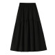 
Summer pocket skirt for women's hot A-line over-knee black skirt mid-length high-end versatile commuter umbrella skirt