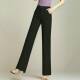 New spring and autumn style slim high waist and slightly flared trousers for women's trousers stretch large size straight bell-bottom trousers professional suit pants