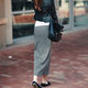 Phantom Autumn and winter hip-covered long skirt slit high waist skirt zipper skirt one-step skirt pocket bottom skirt elastic waist
