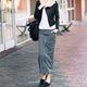 Phantom Autumn and winter hip-covered long skirt slit high waist skirt zipper skirt one-step skirt pocket bottom skirt elastic waist
