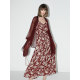 COCOBELLA heavy industry silk ruffle suspender skirt printed chiffon long skirt FR187