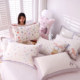 High-density pure cotton gauze snap pillow case one pair of cartoon all-purpose cotton pillow case all seasons, non-skinned pillow core cover