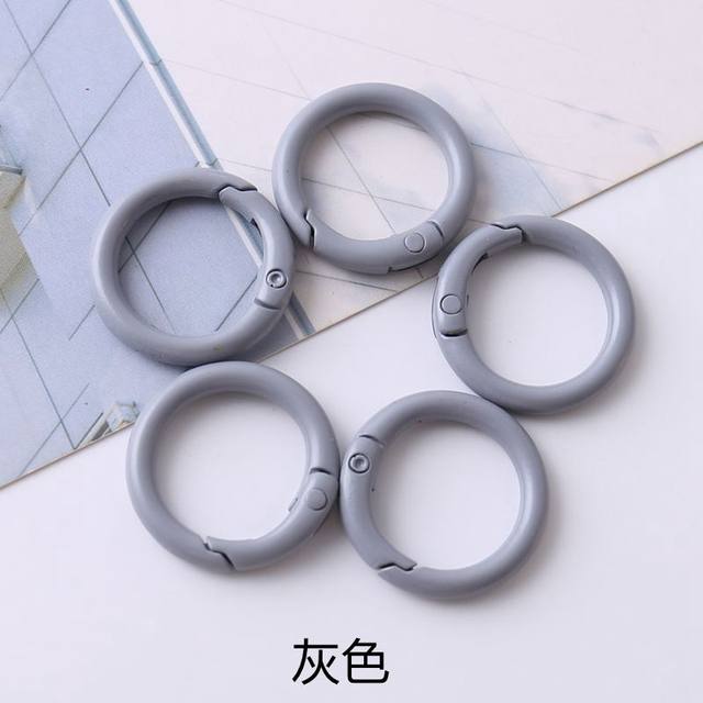 25mm painted spring buckle colored metal spring buckle painted opening ring small DIY round keychain accessories
