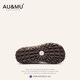 AUMU Australian sheepskin all-in-one snow boots for women, fashionable thick-soled tire mid-tube 2025 autumn and winter new warm boots