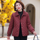 8737 Mom's small lapel plus velvet small cotton-padded coat for autumn and winter, temperament, lightweight and thickened quilted jacket, middle-aged women's cotton-padded jacket