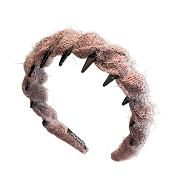 Autumn and winter knitted wool headband women's 2025 new high skull face wash special headband pressed hairpin hair bundle headwear