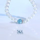 SOL Institute of Natural Brave Stone Sea Lan Treasure Blue Crystal Full Clean Body White Crystal Design Bracelet