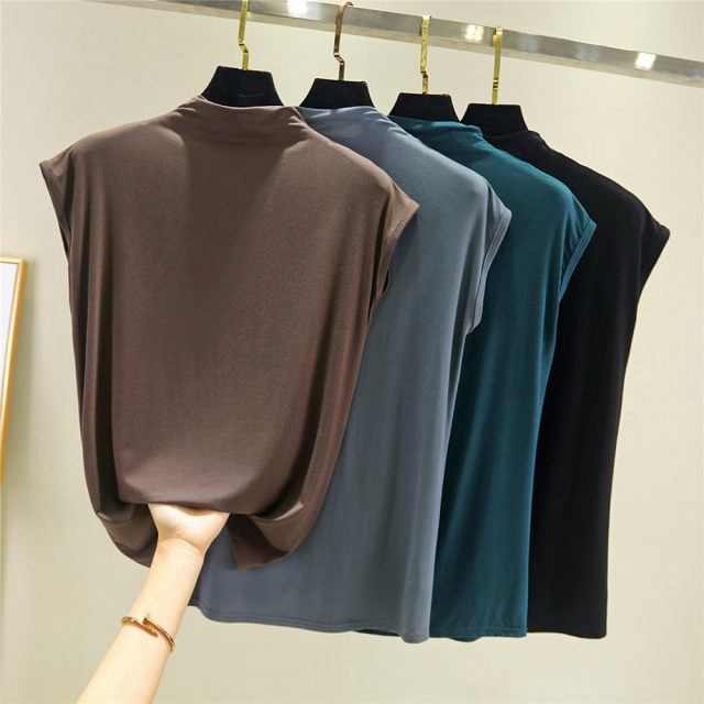 Modal loose vest for women in summer wear large-size sleeveless T-shirt versatile thin home tops to make them look slim-fitting bottoming shirt