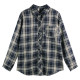 Power style dressing plaid shirt for women early autumn large size American retro loose exterior sunscreen shirt lazy style top