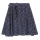 Polka dot short skirt for women in summer high waist strap zipper anti-exposure small retro hip cover chiffon a-line skirt
