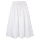 White skirt for women in spring and summer 2025 new mid-length high waist cover hips to make them look slim and casual large size pocket a-line skirt
