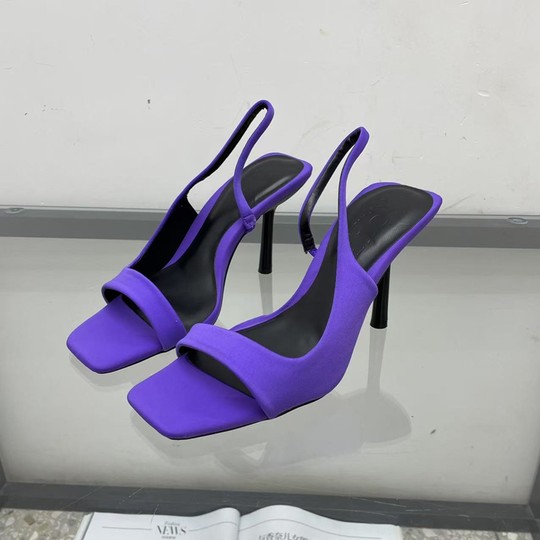 Niche high-heeled black French open-toe sandals fairy shoes 2025 new summer temperament with skirt Roman shoes