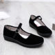 Old Beijing cloth shoes, women's cotton shoes, flat shoes, non-slip work shoes, black square dance shoes, mother's shoes, soft soles