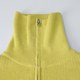 MOVEUP 2022 Autumn New Style High Collar Zipper Designer Short Sweater for Women