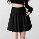 one more2025 new versatile college style skirt high waist short wool pleated skirt