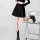 one more2025 new versatile college style skirt high waist short wool pleated skirt