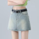 one more high waist a-line skirt for women, summer slim and slim and anti-exposure denim short skirt hot girl hip-pack skirt
