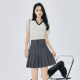 ONE MORE elastic waist pleated skirt for women 2025 autumn anti-exposure elastic high waist slimming skirt A-line skirt