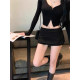 2025 early spring new Korean version of fashionable zipper slim and versatile splicing suit skirt for women's skirt trendy
