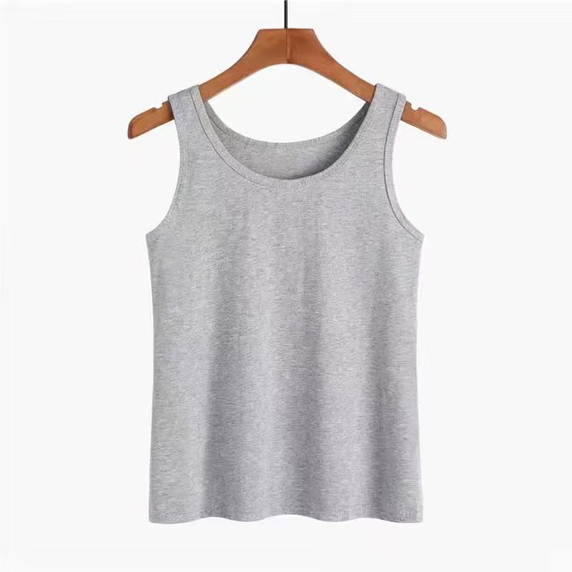 Pure cotton suspender vest female yoga sports inside and outside wearing a leisure large size bottoming shirt

