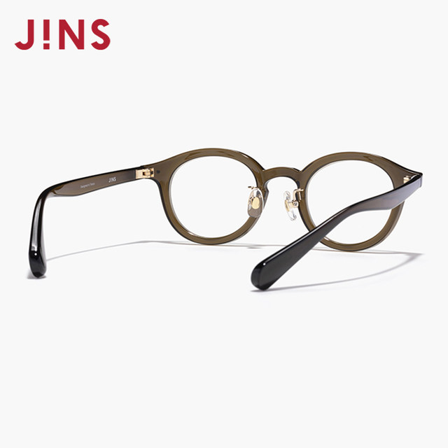 Jins eyes contain lens retro round frame Eyes, high -visual mirrors can be equipped with blue light lens LRF24S018