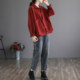 Workwear short jacket for women in autumn new large size Korean style retro all-match loose slim casual large pocket jacket trendy