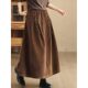 Retro light core skirt Female spring and autumn, high waist high waist, thin waist, long, long long, long, big swing A -line skirt
