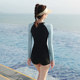 Swimsuit Ladies 2025 summer new hot style conservative one-piece flat corners covering belly slimming swimming pool sports special swimsuit