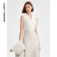 Silk ladies shirt summer new style V-neck white shirt light men's top