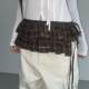 Korean authentic purchasing agent 24 autumn new chic feminine side lace-up plaid sweet versatile fashionable skirt