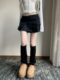 Korean authentic purchasing agent 2024 spring new ins new side button vertical stripe pleated sweet skirt