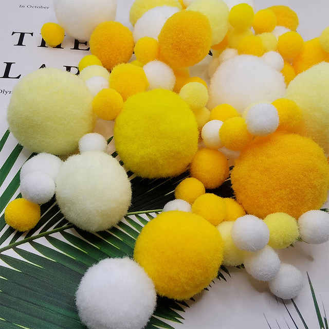 Gradient mixed color high -bullet hair ball DIY velvete creative handmade handmade fur balls kindergarten jewelry material
