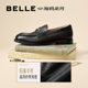
Dong Jie's same Belle Seagull LeFou slip-on sheepskin shoes 2025 new black small leather shoes D9X1DCA5