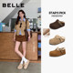 Zhou Yutong's same Belle thick-soled peanut toast Birkenstock shoes 2nd generation Baotou Mule plush cotton shoes E4T1DCH pre-