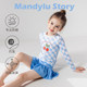 Children's long-sleeved swimsuit split sun protection skirt pants flat angle girl hot spring senior children girl swimsuit medium big children
