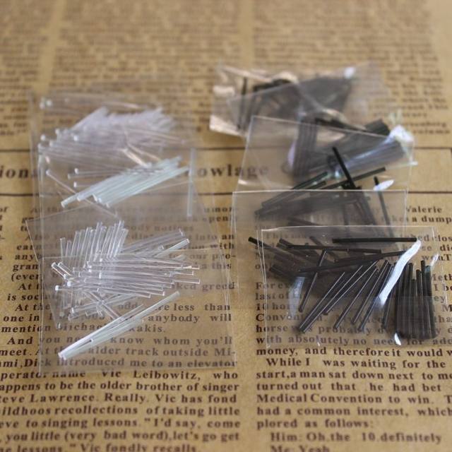 Ear -pierced plastic ear stick female invisible earrings Male student black ear stick transparent ear needle simplicity anti -allergic ear decoration