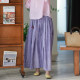 Mo Dai original women's clothing 2024 autumn and winter new products versatile fried color silk thread elastic waist drawstring casual big skirt