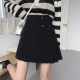 Large size irregular design pleated skirt for women, slim A-line skirt, autumn and winter hip-covering skirt, high waist versatile short skirt