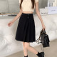 Summer high-waisted suit skirt for women with large size design, high-waisted versatile A-line skirt irregular midi skirt