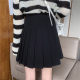 Large size irregular design pleated skirt for women, slim A-line skirt, autumn and winter hip-covering skirt, high waist versatile short skirt