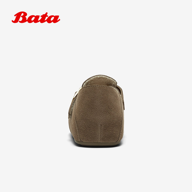 
Ziqi's same style Bata Basque 2025 autumn shopping mall couple's style increased height plus velvet Birkenstock shoes 31502CM5