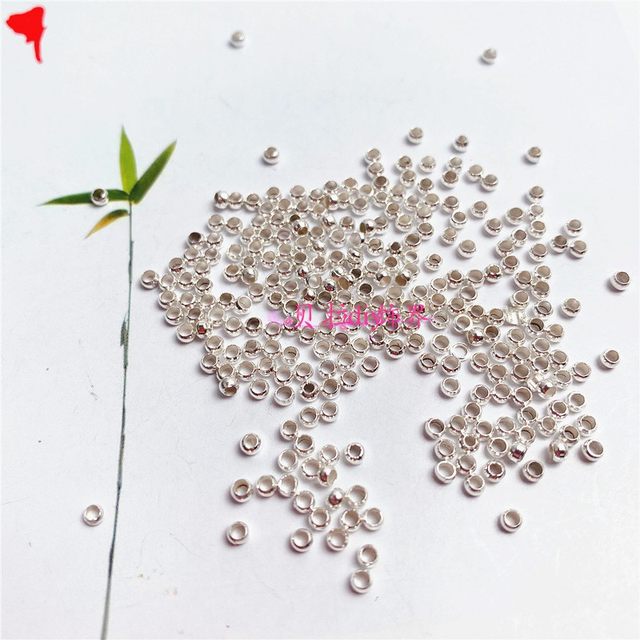 Gold-plated silver-plated positioning beads spacer beads handmade diy small loose beads beaded hairpin necklace jewelry accessories materials