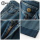 Curled jeans for women wide-leg loose 2025 spring new lyceler retro straight-leg trousers flipped nine-point pants