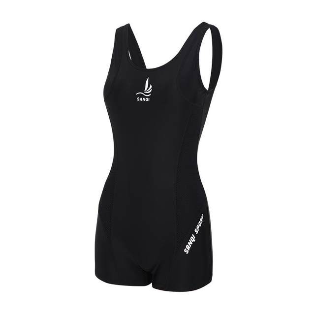 Sanqi new professional racing swimsuit for women 2025 new one-piece flat-angle sleeveless swimming pool special swimsuit
